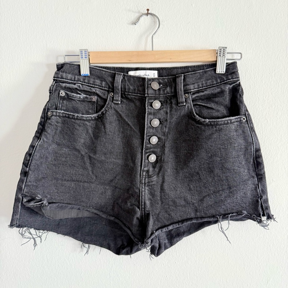 Abercrombie & Fitch Women's Black Denim Shorts